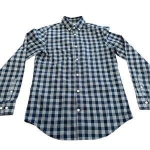 "PENGUIN", Button Up Shirt, Blue Plaid, Size S, Original by Musingwear